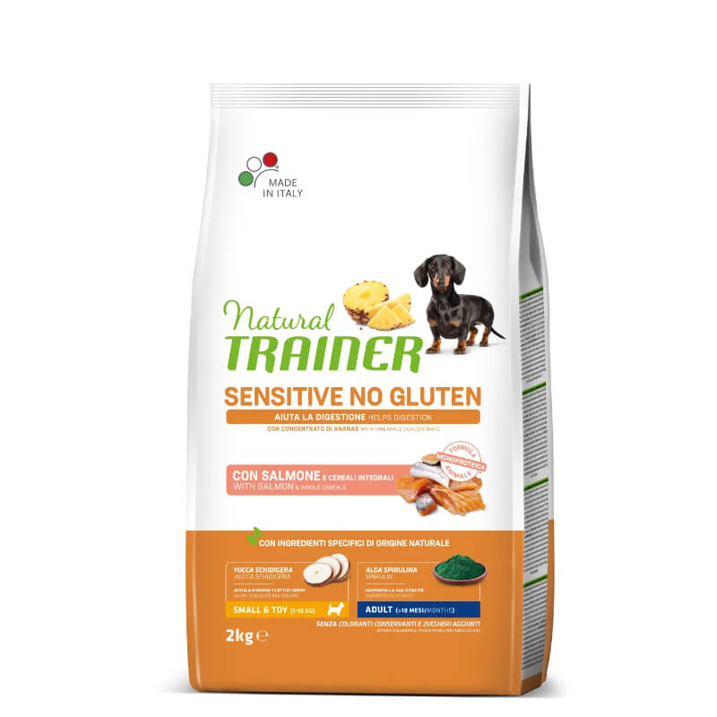 Natural Trainer Sensitive No Gluten Adult Mini - losos - 2 kg