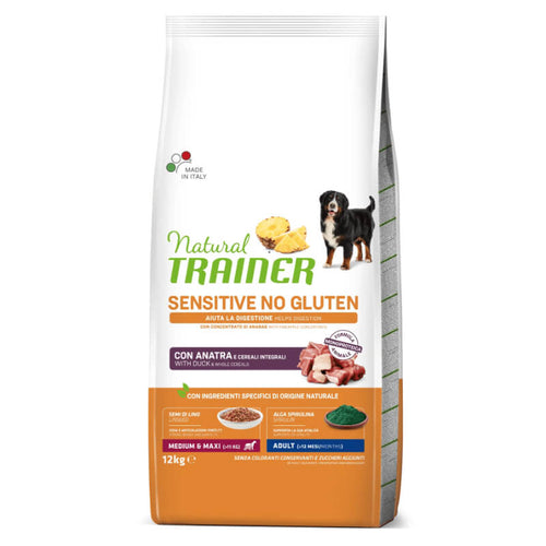 Natural Trainer Sensitive No Gluten Adult Medium/Maxi - raca - 2 x 12 kg