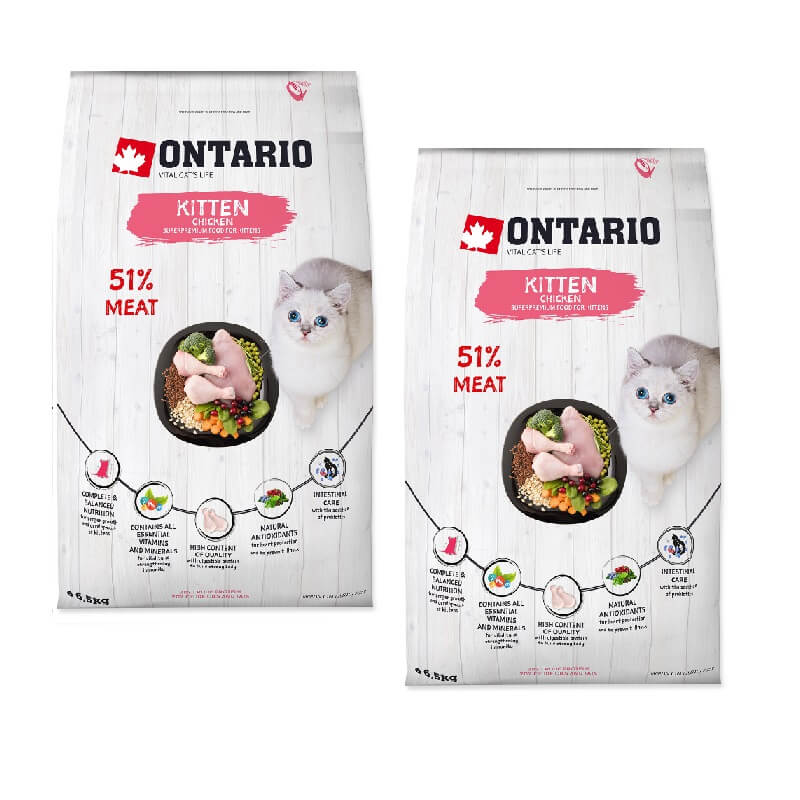 Ontario Kitten - piščanec - 2 x 6,5 kg