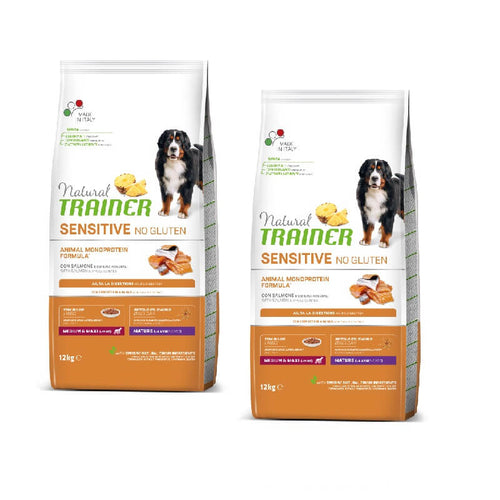 Natural Trainer Sensitive No Gluten Maturity Medium/Maxi - losos - 2 x 12 kg