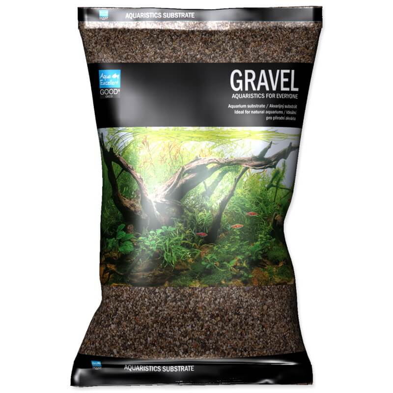 Aqua Excellent akvarijski pesek, rečni temni - 2-4 mm, 8 kg