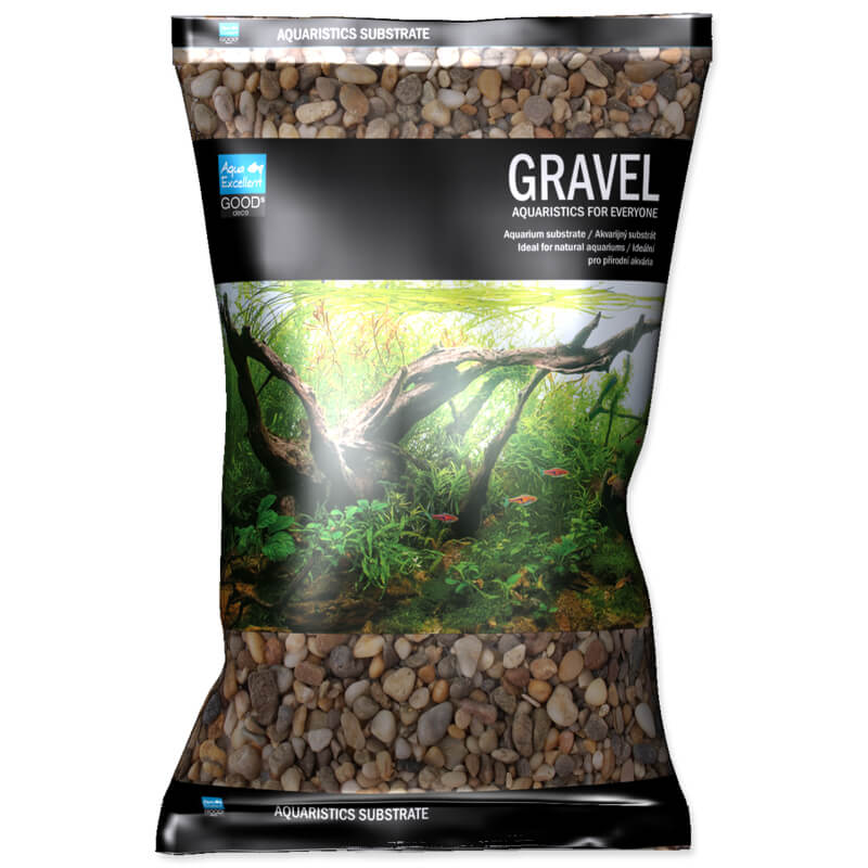 Aqua Excellent akvarijski pesek, rečni temni - 8-16 mm, 8 kg