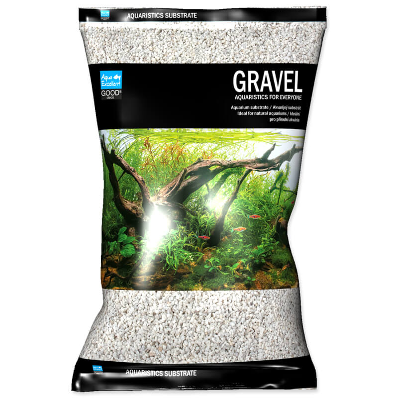Aqua Excellent akvarijski pesek, bel - 2-4 mm, 8 kg