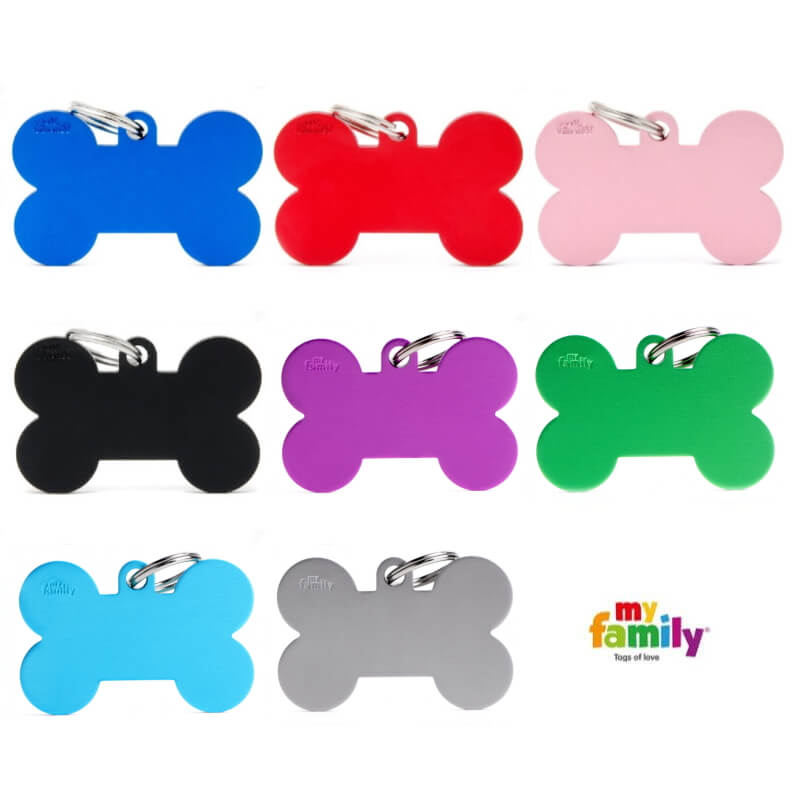 My Family identifikacijski obesek aluminij, XL kost - GRAVIRANJE GRATIS!