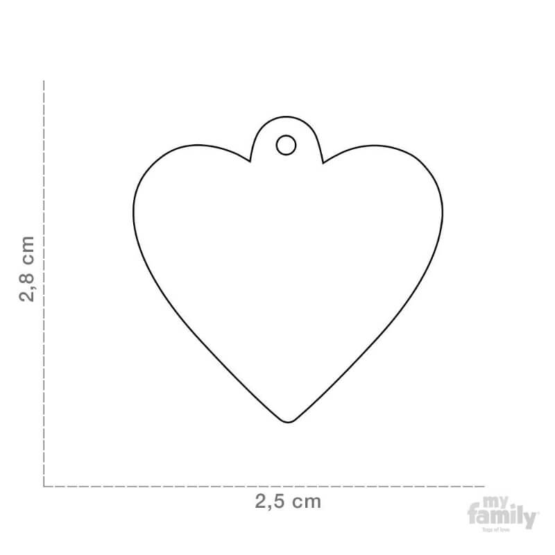 My Family identifikacijski obesek aluminij, majhen srček - GRAVIRANJE GRATIS! (2)