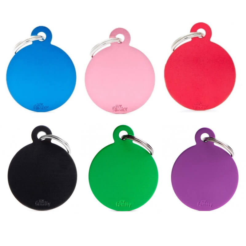 My Family identifikacijski obesek aluminij, velik krog - GRAVIRANJE GRATIS!