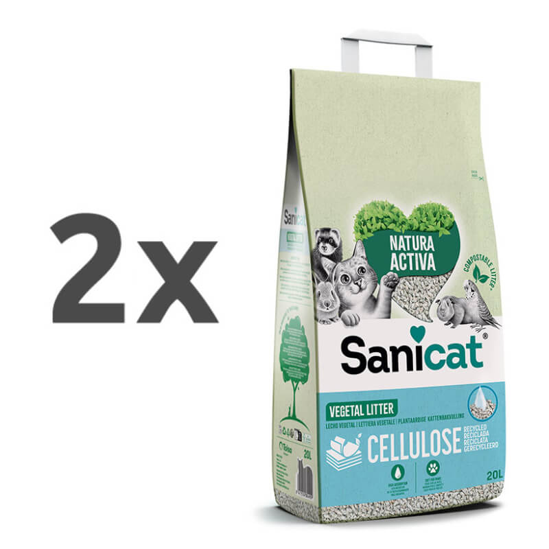 Sanicat posip iz reciklirane celuloze - 2 x 20 l
