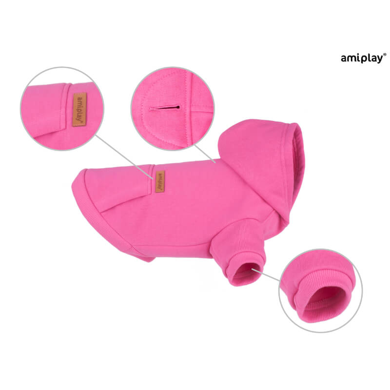 Amiplay pulover Hoodie Texas, roza (3)