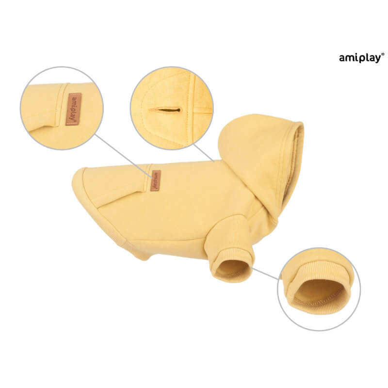 Amiplay pulover Hoodie Texas, rumena (4)