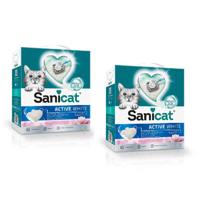 Sanicat posip Active White z vonjem lotusa - 2 x 10 l