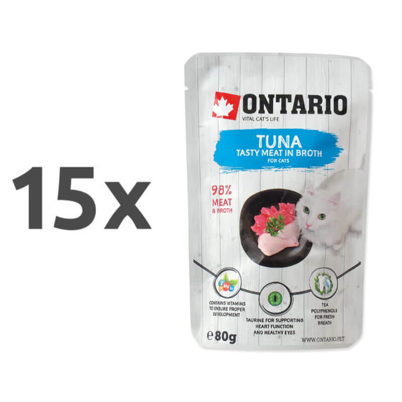 Ontario Cat - tuna in piščanec v juhi - 80 g - 15 x 80 g