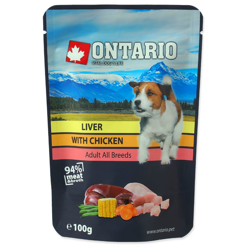 Ontario Dog - piščanec in jetra v juhi - 100 g