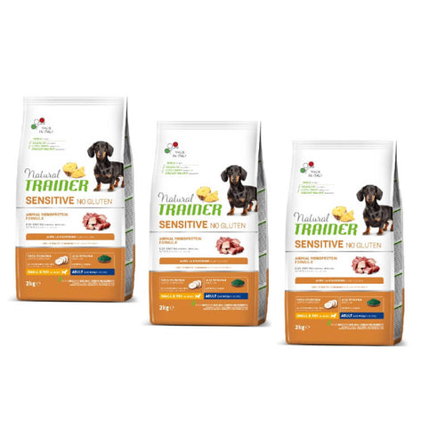 Natural Trainer Sensitive No Gluten Adult Mini - raca - 3 x 2 kg