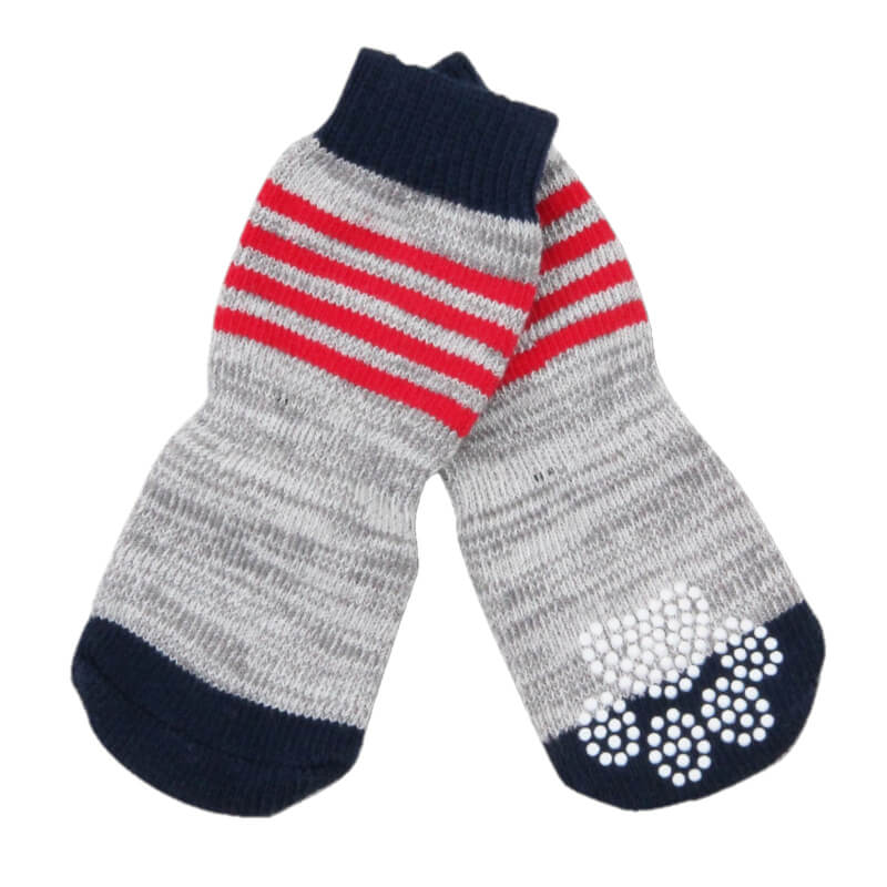 Pawise nogavice Anti-Slip, siva - 4 kos - XS