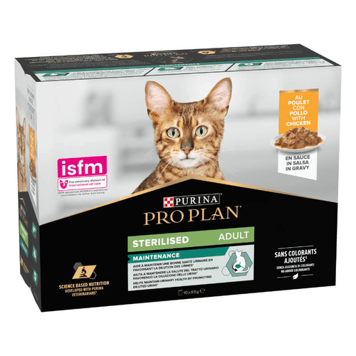 Pro Plan Sterilised Adult Multipack - piščanec - 10 x 85 g