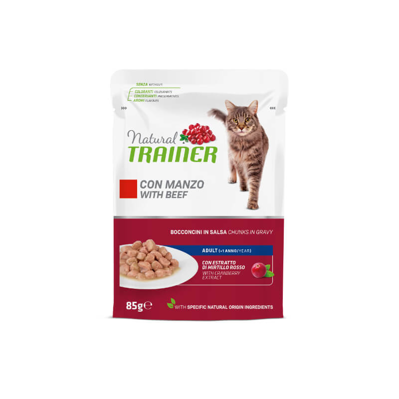 Natural Trainer Cat Adult, vrečka - govedina - 85 g - 85 g
