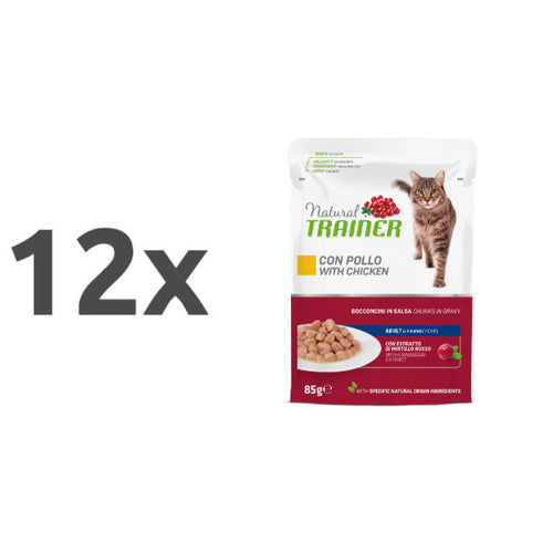 Natural Trainer Cat Adult, vrečka - piščanec - 85 g - 12 x 85 g