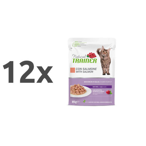 Natural Trainer Cat Mature, vrečka - losos - 85 g - 12 x 85 g