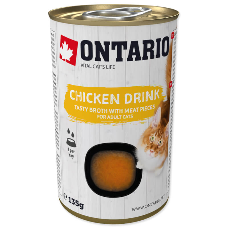 Ontario Cat pijača s koščki piščanca - 135 g
