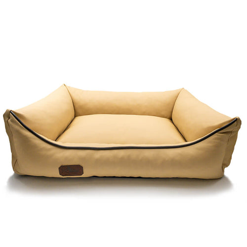 Meduza ležišče iz umetnega usnja, različne velikosti - svetlo bež - 70 x 55 cm