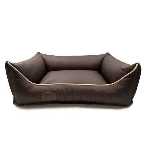 Meduza ležišče iz umetnega usnja, različne velikosti - temno rjava - 90 x 70 cm