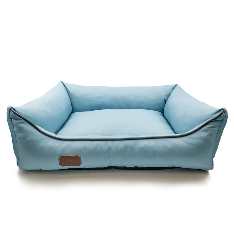 Meduza ležišče iz umetnega usnja, različne velikosti - svetlo modra - 100 x 80 cm