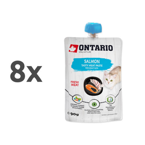 Ontario Cat pasta z lososom - 8 x 90 g