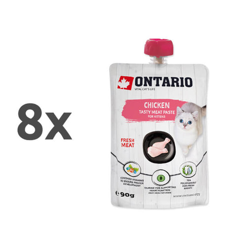Ontario Kitten pasta s piščancem - 8 x 90 g