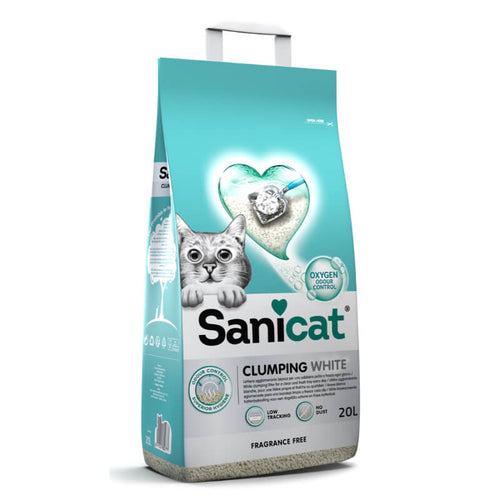Sanicat posip Clumping White brez vonja - 20 l