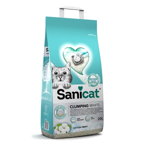 Sanicat posip Clumping White Cotton Fresh - 20 l