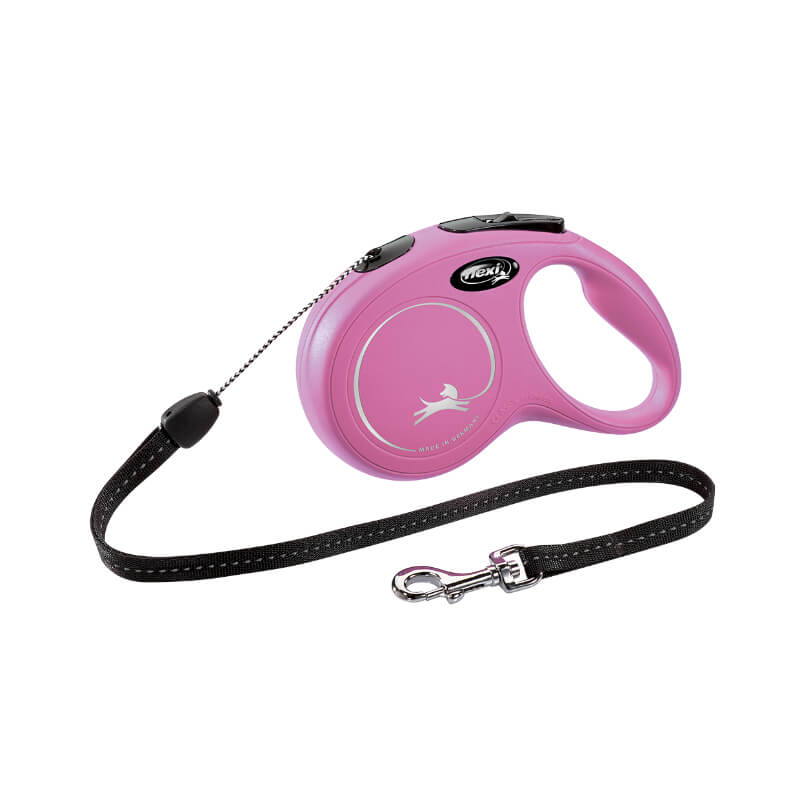 Flexi povodec Classic S, vrvica - 8 m (različne barve) - roza