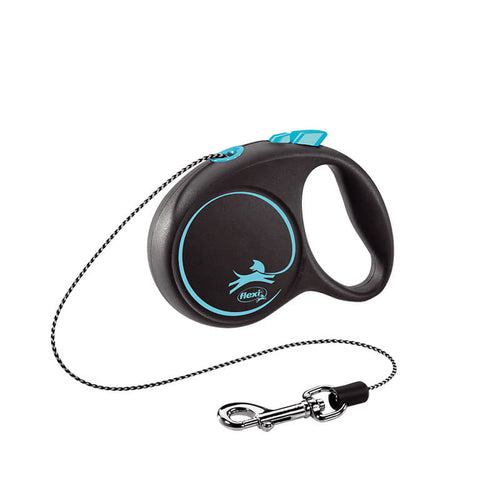 Flexi povodec Black Design XS, vrvica - 3 m (različne barve) - modra
