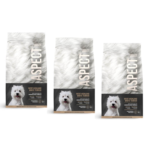Aspect West Highland White Terrier Adult - piščanec in riž - 3 x 2,5 kg