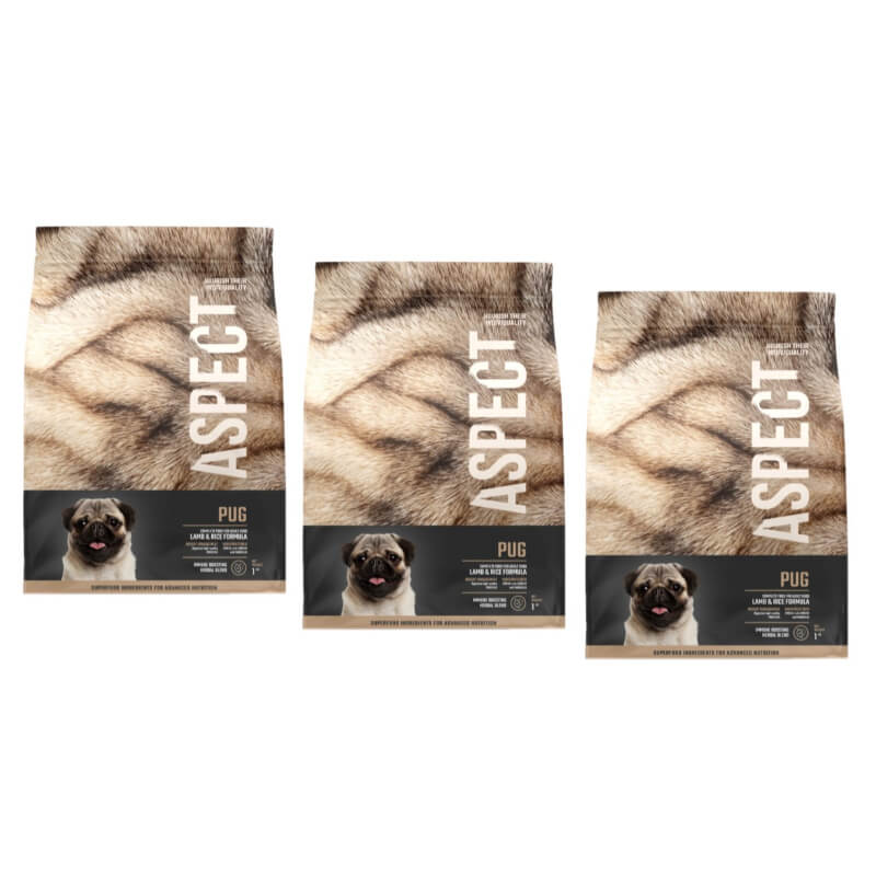 Aspect Pug Adult - jagnjetina in riž - 3 x 1 kg