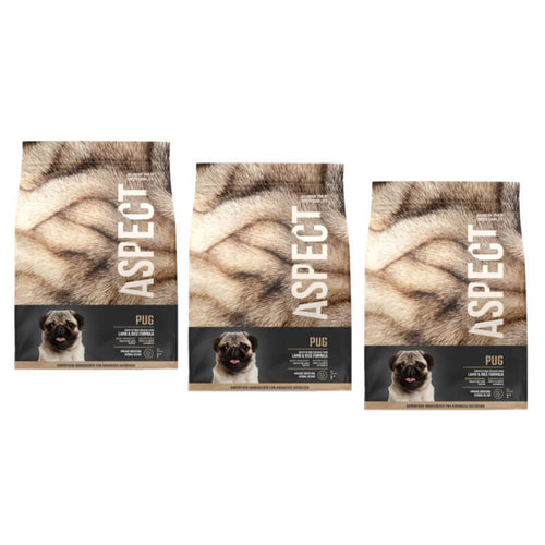 Aspect Pug Adult - jagnjetina in riž - 3 x 1 kg