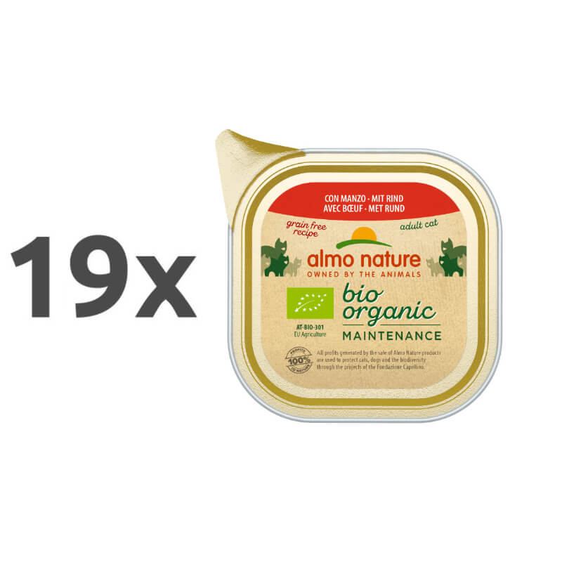 Almo Nature Bio Organic - govedina - 19 x 85 g