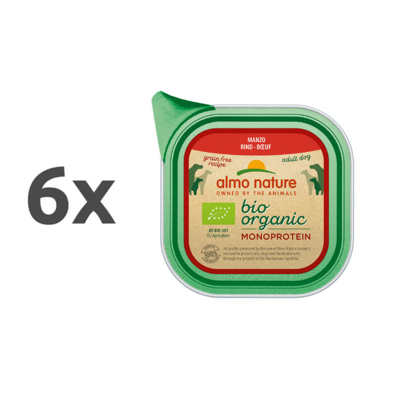 Almo Nature Bio Organic Monoprotein - govedina - 6 x 150 g