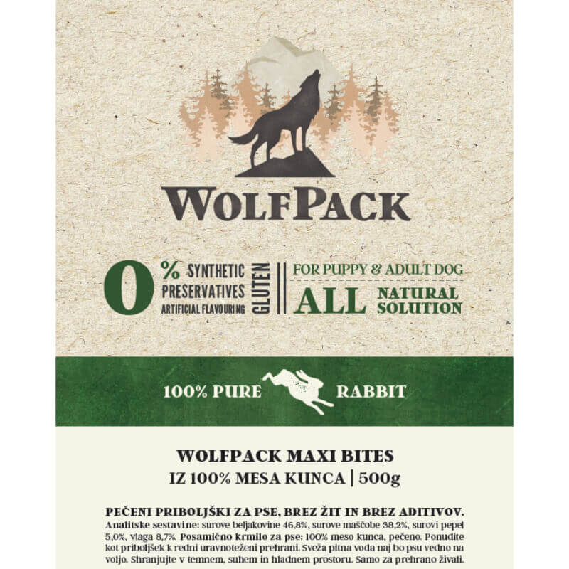 WolfPack priboljšek Maxi Bites - kunec - 500 g (2)
