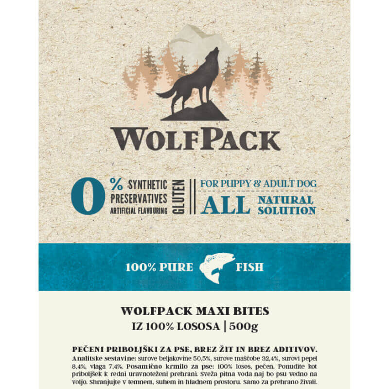 WolfPack priboljšek Maxi Bites - losos - 500 g (2)