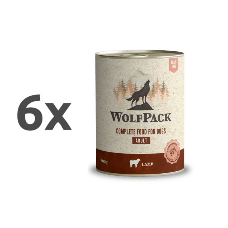 WolfPack Adult - jagnjetina - 6 x 800 g