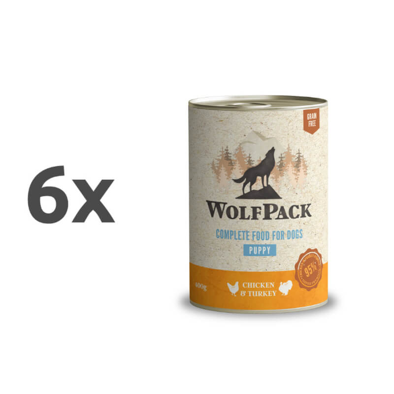 WolfPack Puppy - piščanec - 6 x 400 g