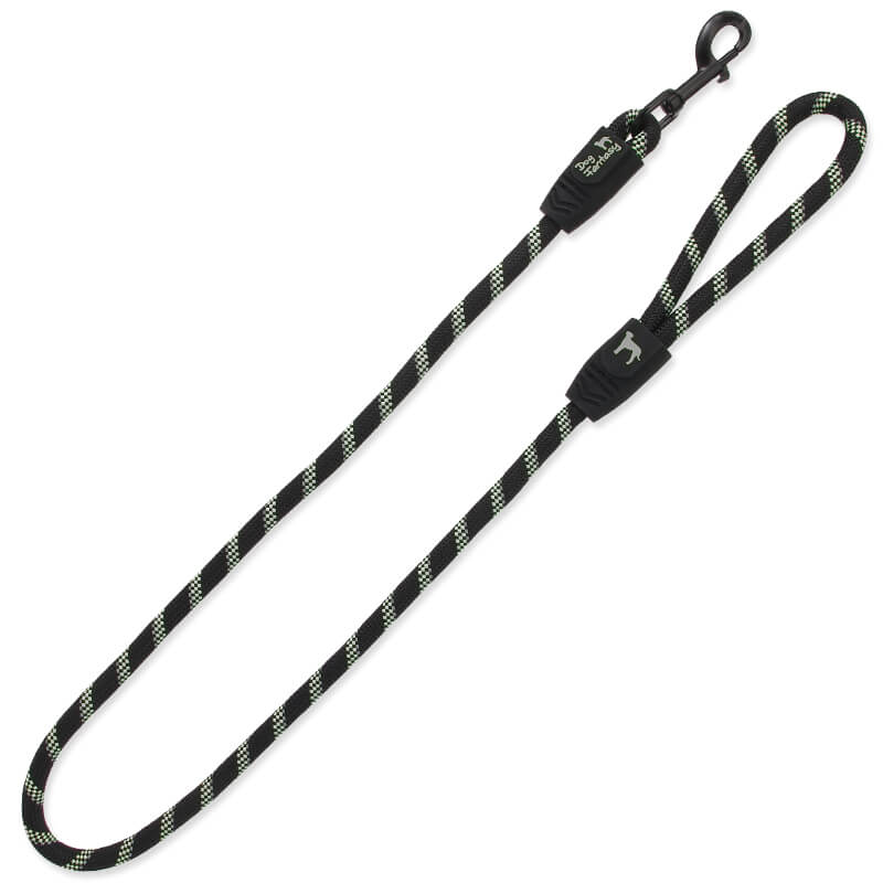 Dog Fantasy okrogel povodec, črn - 120 cm - 13 mm