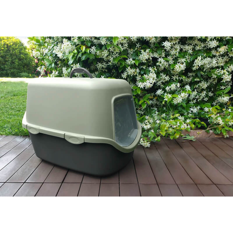 Stefanplast Cathy pokrito mačje stranišče Green - 56 x 40 x 40 cm (2)