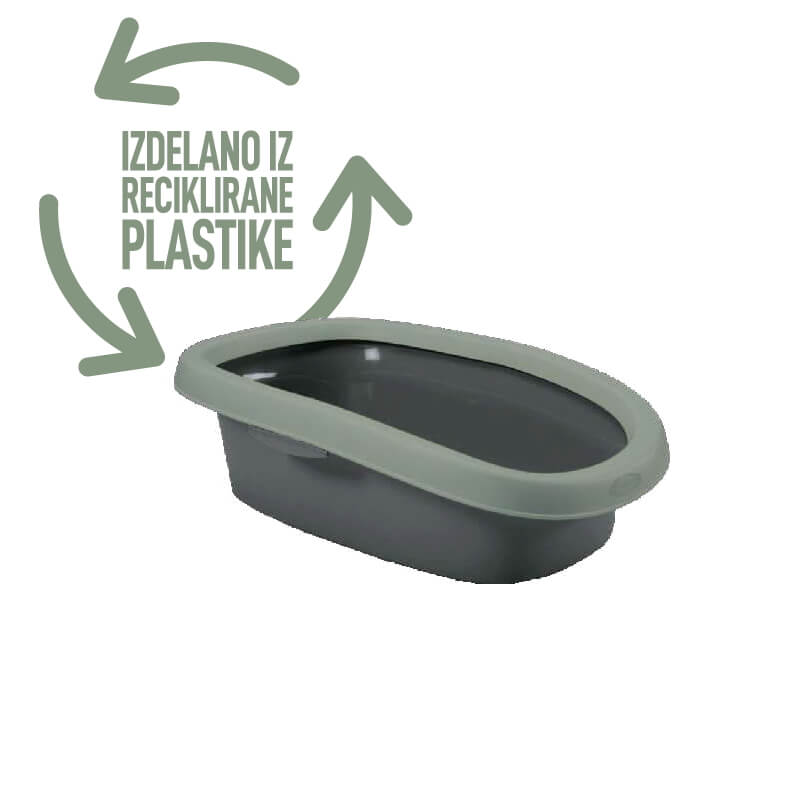 Stefanplast Sprint mačje stranišče z okvirjem Green - 31 x 43 x 14 cm