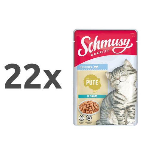 Schmusy Ragout Kitten omaka - puran - 22 x 100 g