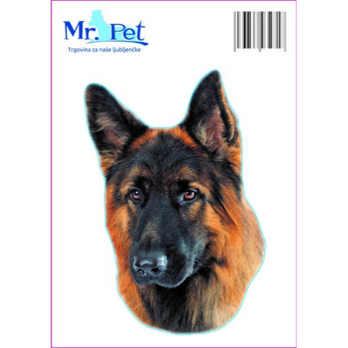 Pasemske nalepke, različne pasme (2 kos) - nemški ovčar (dolgodlaki)