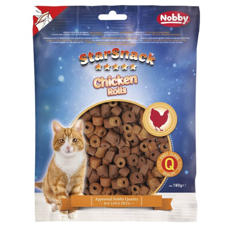 Nobby Starsnack Rolls piščanec - 180 g