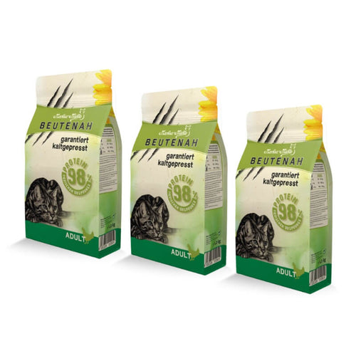 Beutenah hladno stiskana hrana za mačke - piščanec - 3 x 1,2 kg
