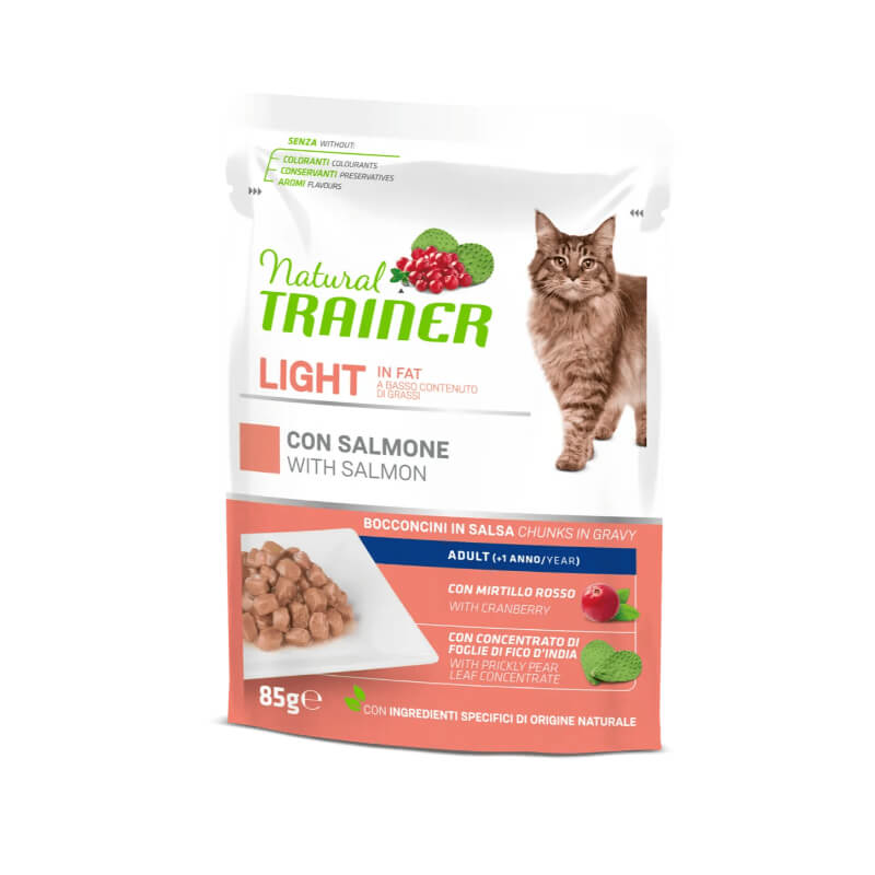 Natural Trainer Cat Light In Fat, vrečka - losos - 85 g - 85 g