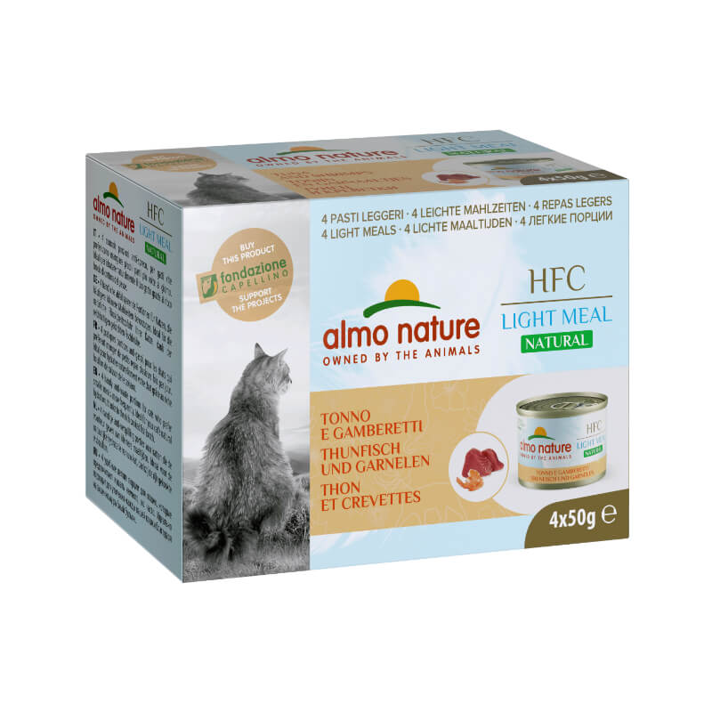 Almo Nature HFC Natural Light - tuna in kozice - 4 x 50 g